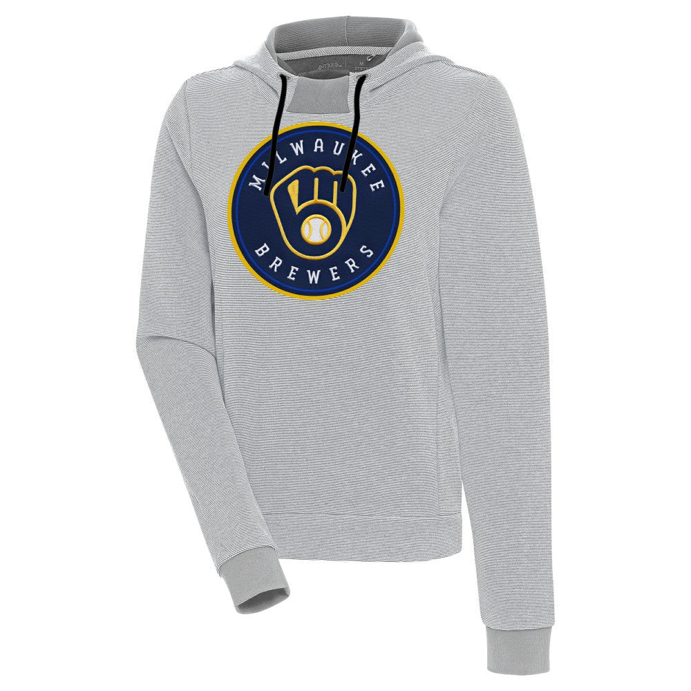 Milwaukee Brewers Antigua Women's Axe Bunker Tri-Blend Pullover Hoodie Sale
