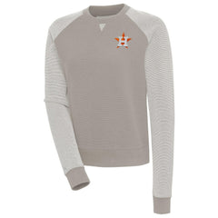 Houston Astros Antigua Women's Flier Bunker Tri-Blend Pullover Sweatshirt Outlet