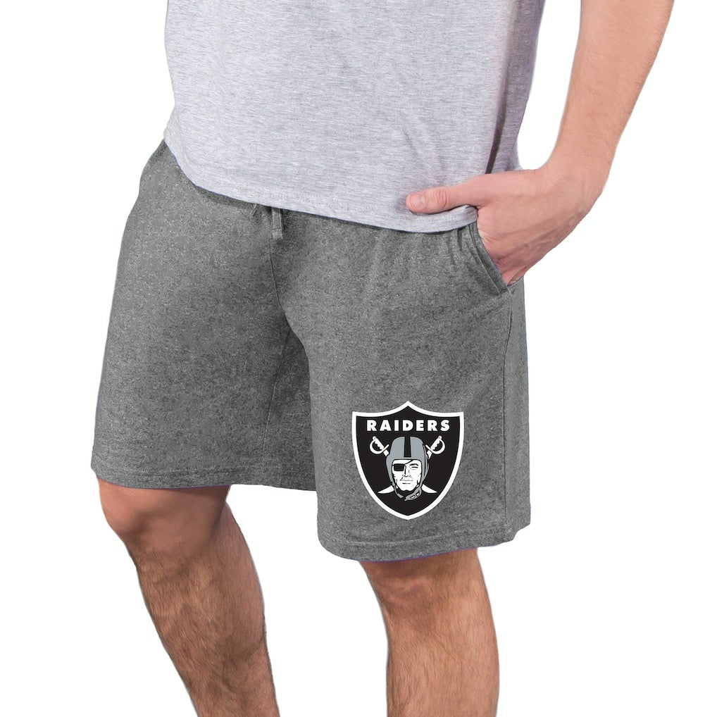 Las Vegas Raiders Concepts Sport Quest Knit Jam Shorts - Charcoal - NFL