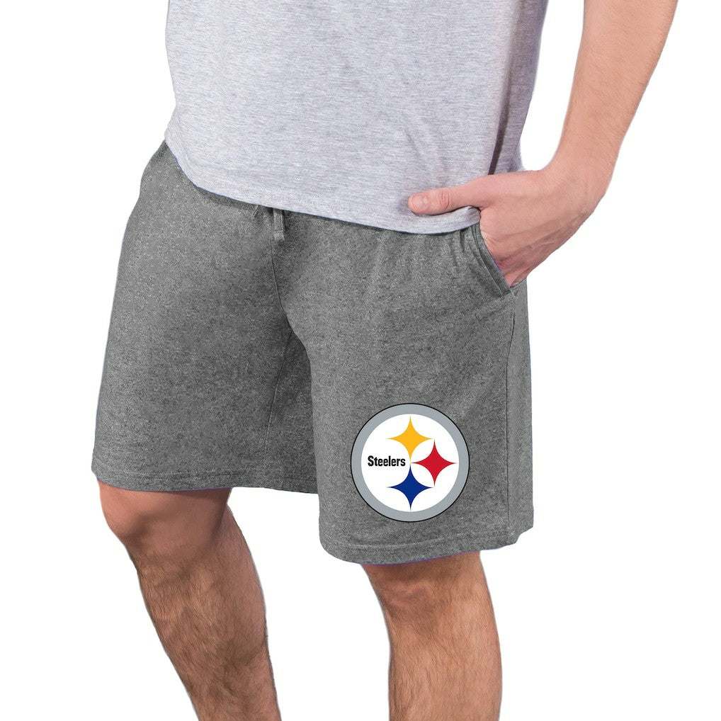 Pittsburgh Steelers Concepts Sport Quest Knit Jam Shorts - Charcoal - NFL