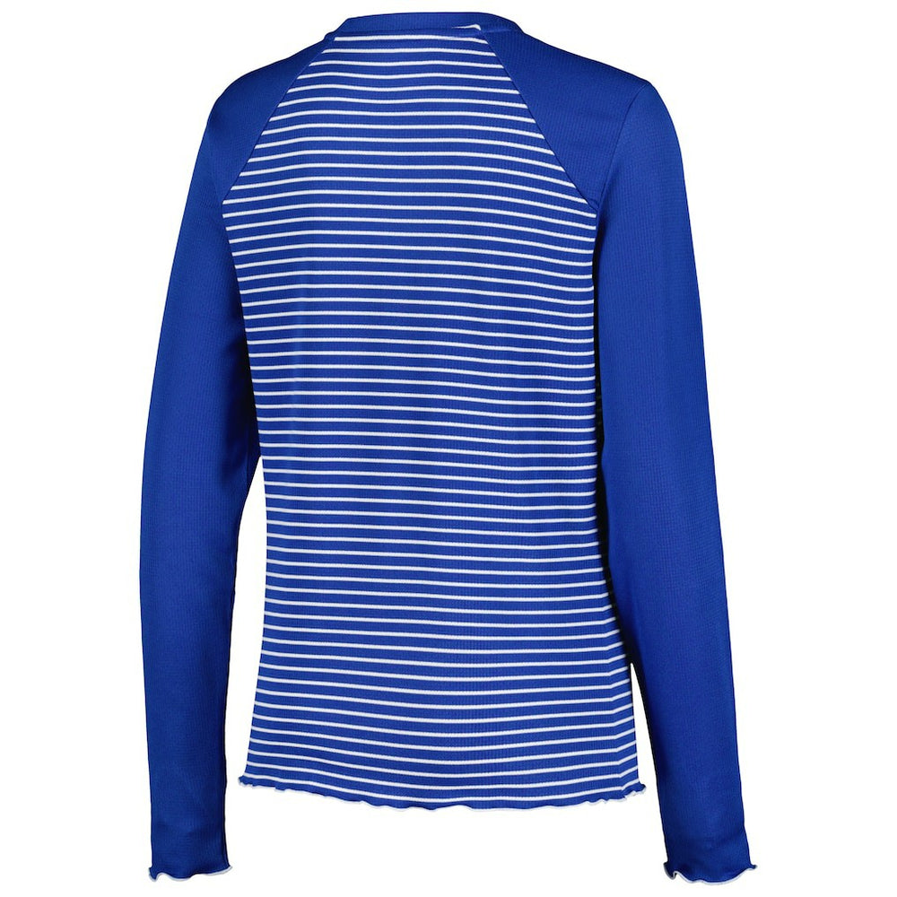 Buffalo Bills Antigua Women's Maverick Waffle Henley Long Sleeve T-Shirt - Royal - NFL