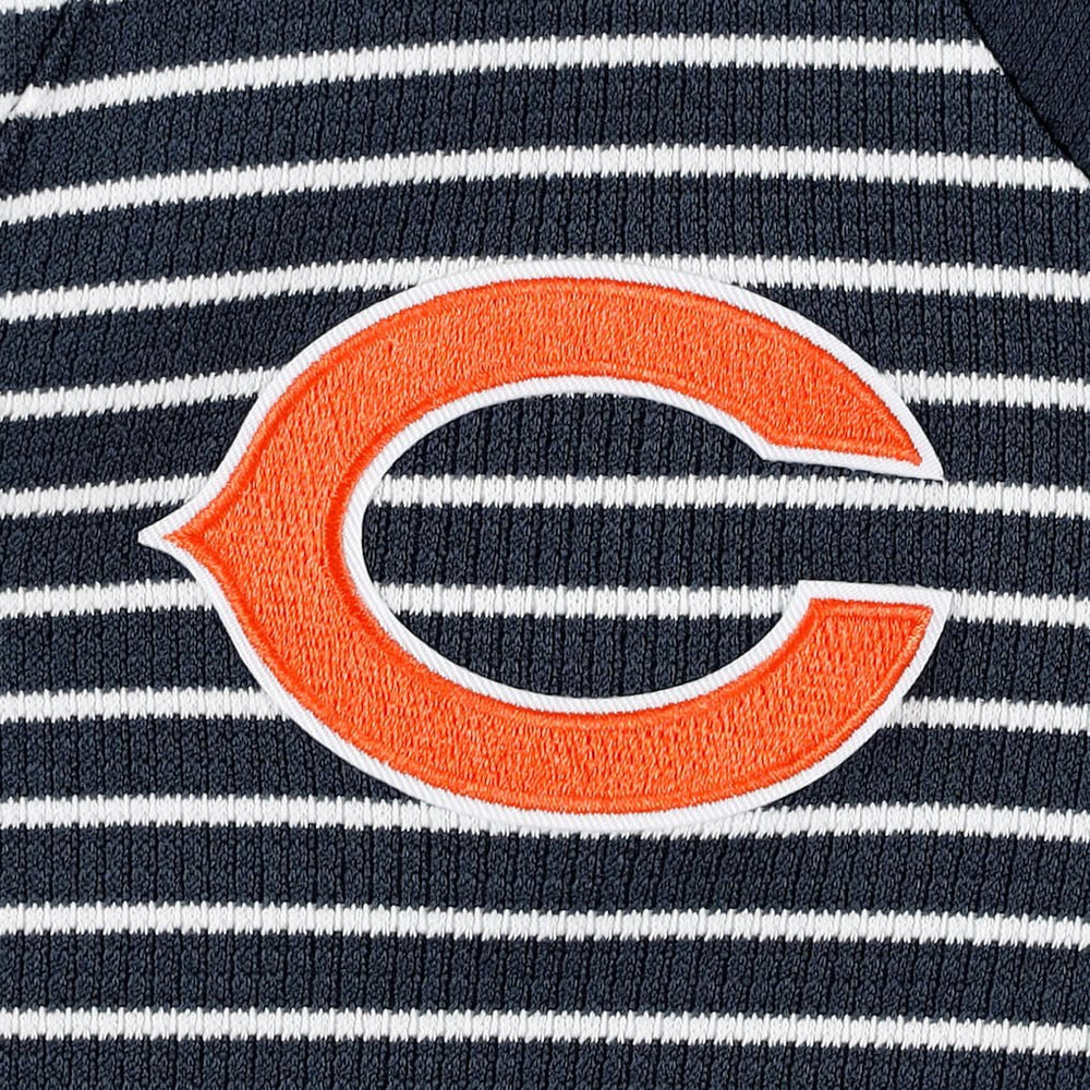 Chicago Bears Antigua Women's Maverick Waffle Henley Long Sleeve T-Shirt - Navy - NFL