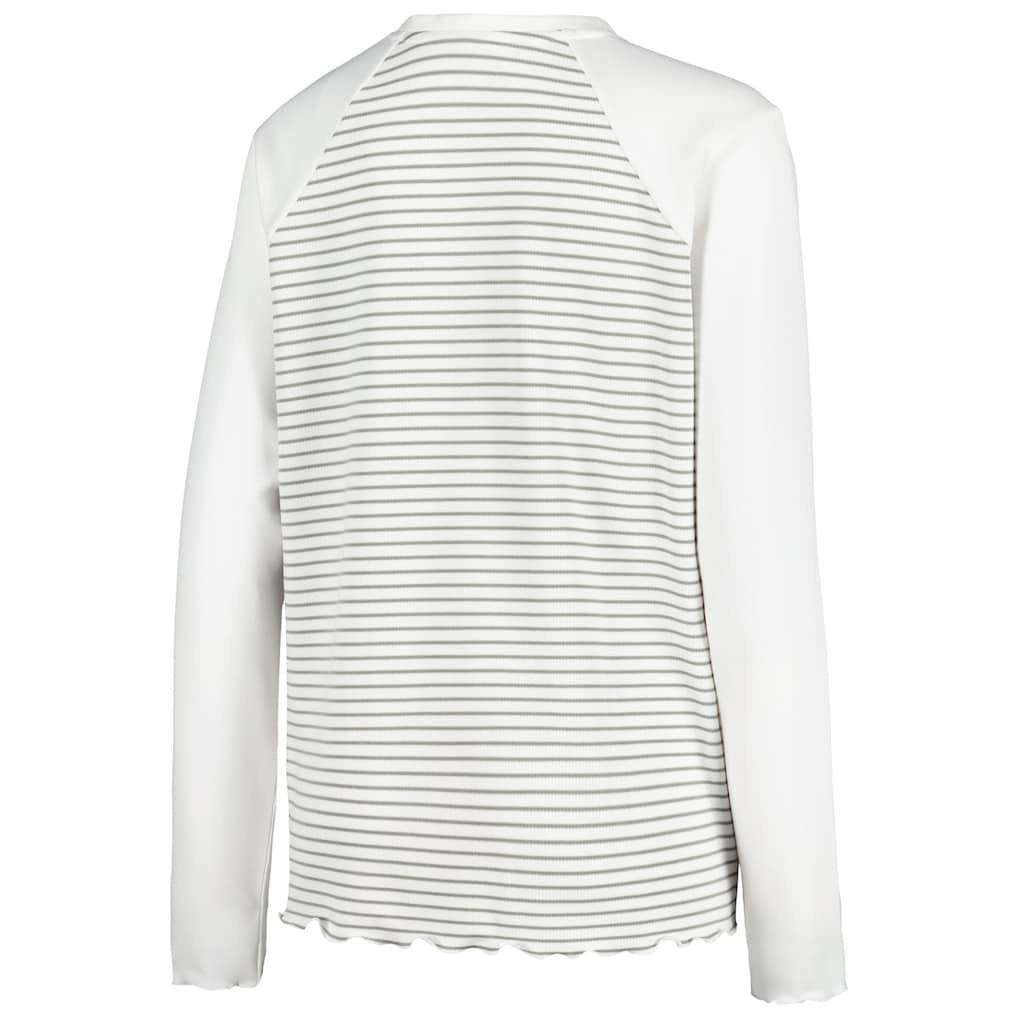 Cleveland Browns Antigua Women's Maverick Waffle Henley Long Sleeve T-Shirt - White - NFL