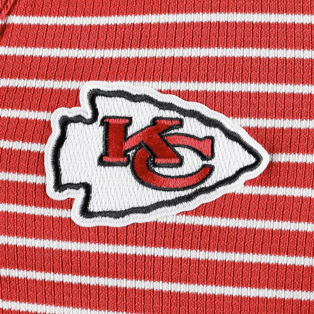 Kansas City Chiefs Antigua Women's Maverick Waffle Henley Long Sleeve T-Shirt - Red - NFL