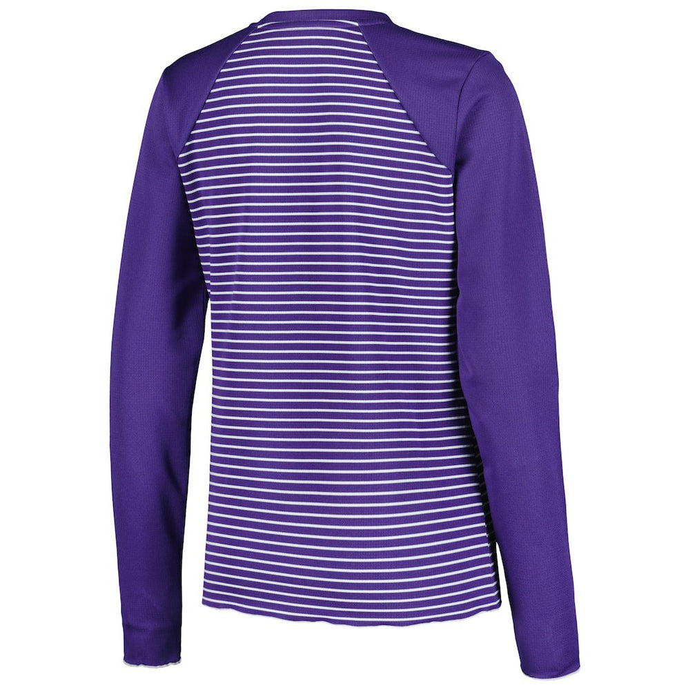 Minnesota Vikings Antigua Women's Maverick Waffle Henley Long Sleeve T-Shirt - Purple - NFL