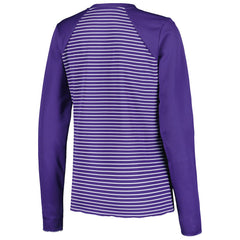 Minnesota Vikings Antigua Women's Maverick Waffle Henley Long Sleeve T-Shirt - Purple - NFL