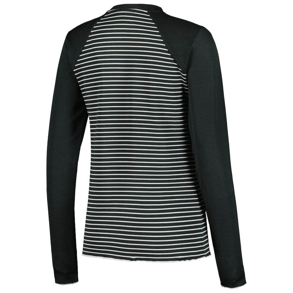 Pittsburgh Steelers Antigua Women's Maverick Waffle Henley Long Sleeve T-Shirt - Black - NFL