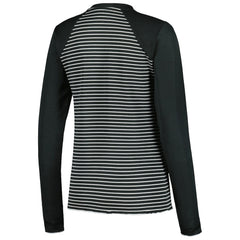 Pittsburgh Steelers Antigua Women's Maverick Waffle Henley Long Sleeve T-Shirt - Black - NFL