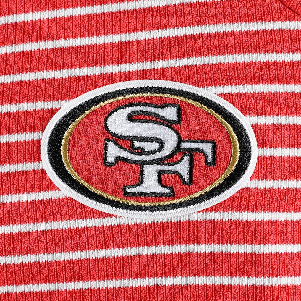 San Francisco 49ers Antigua Women's Maverick Waffle Henley Long Sleeve T-Shirt - Scarlet - NFL