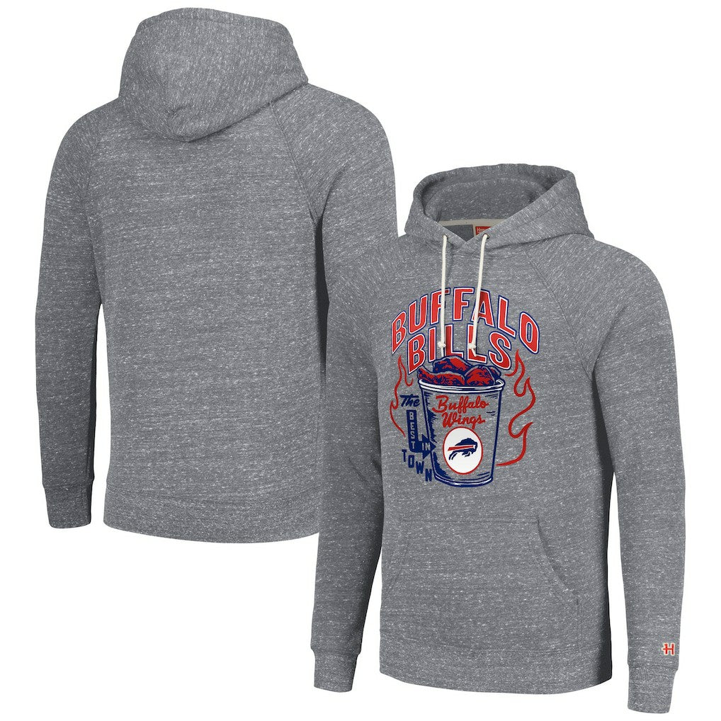 Buffalo Bills Homage Unisex NFL x Guy Fieri’s Flavortown Tri-Blend Pullover Hoodie - Gray - NFL