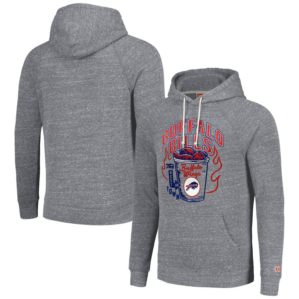 Buffalo Bills Homage Unisex NFL x Guy Fieri’s Flavortown Tri-Blend Pullover Hoodie - Gray - NFL