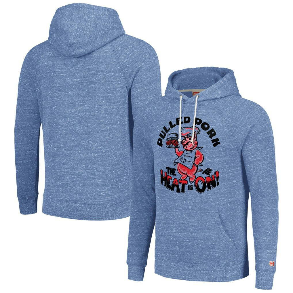 Carolina Panthers Homage Unisex NFL x Guy Fieri’s Flavortown Tri-Blend Pullover Hoodie - Light Blue - NFL
