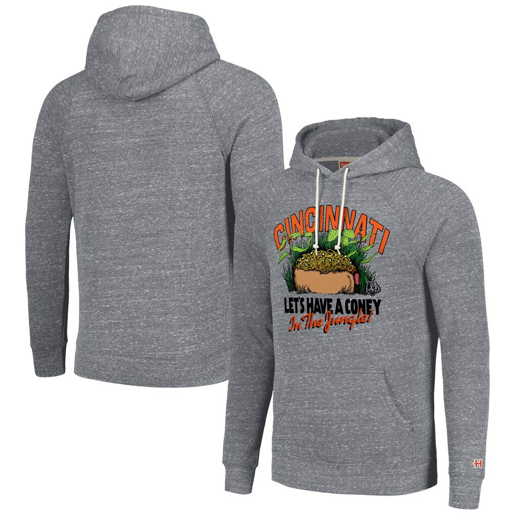 Cincinnati Bengals Homage Unisex NFL x Guy Fieri’s Flavortown Tri-Blend Pullover Hoodie - Gray - NFL