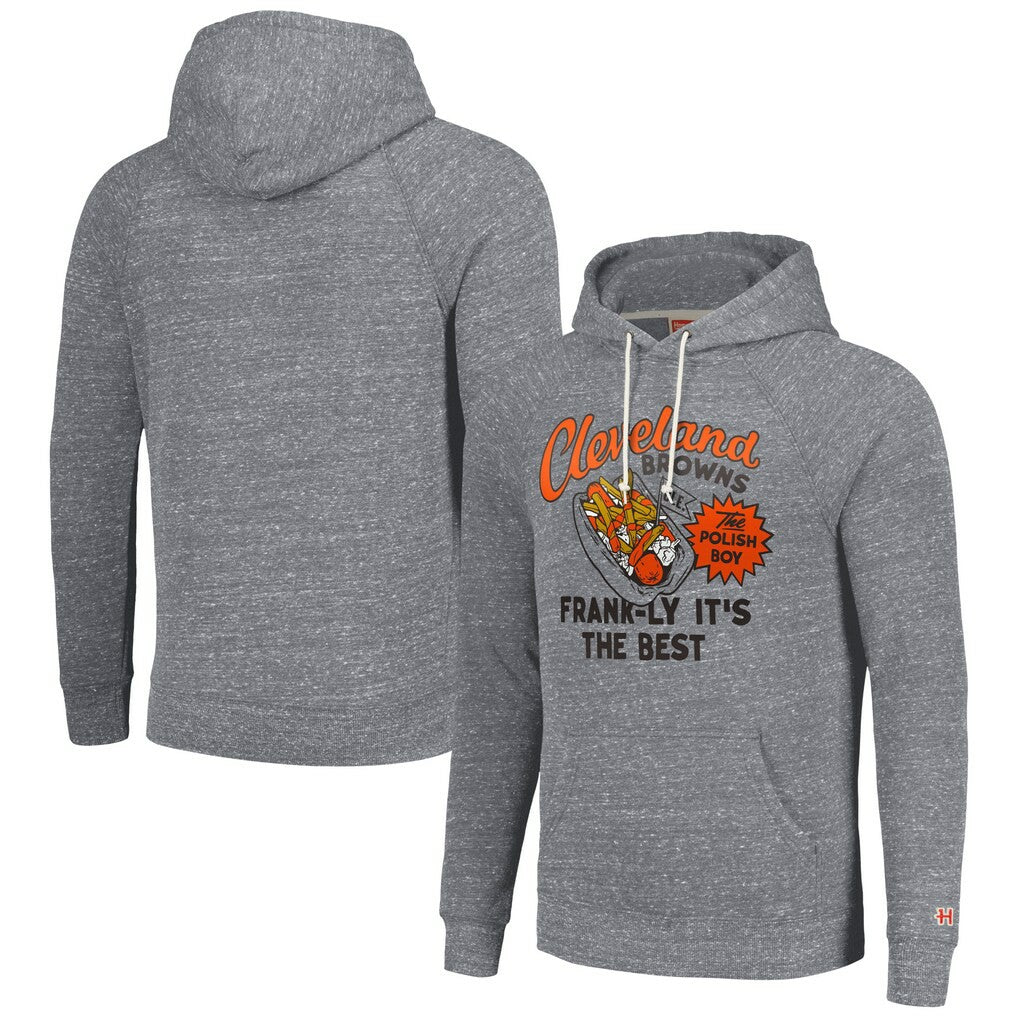 Cleveland Browns Homage Unisex NFL x Guy Fieri’s Flavortown Tri-Blend Pullover Hoodie - Gray - NFL