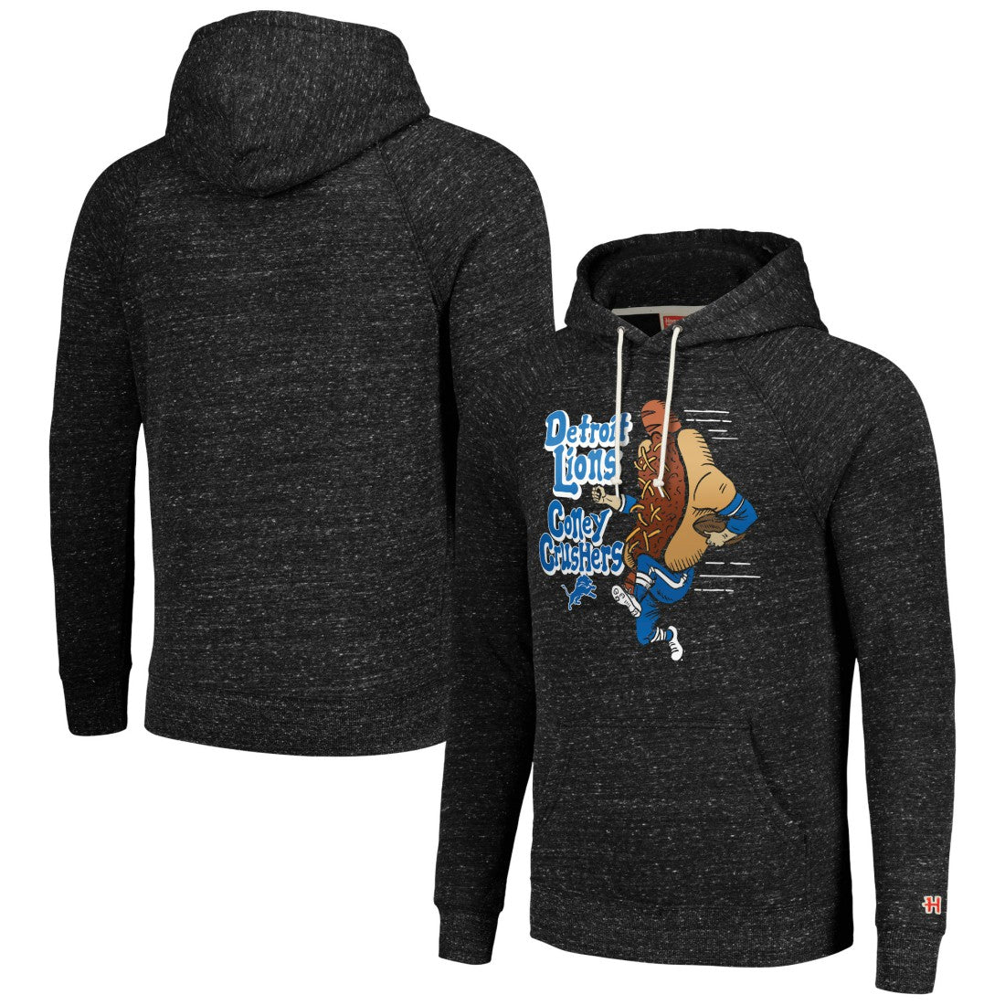 Detroit Lions Homage Unisex NFL x Guy Fieri’s Flavortown Tri-Blend Pullover Hoodie - Charcoal - NFL