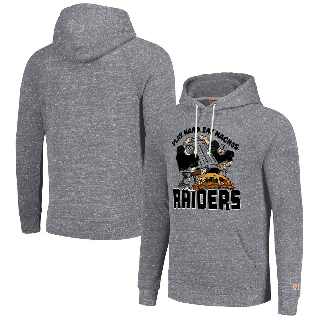 Las Vegas Raiders Homage Unisex NFL x Guy Fieri’s Flavortown Tri-Blend Pullover Hoodie - Gray - NFL