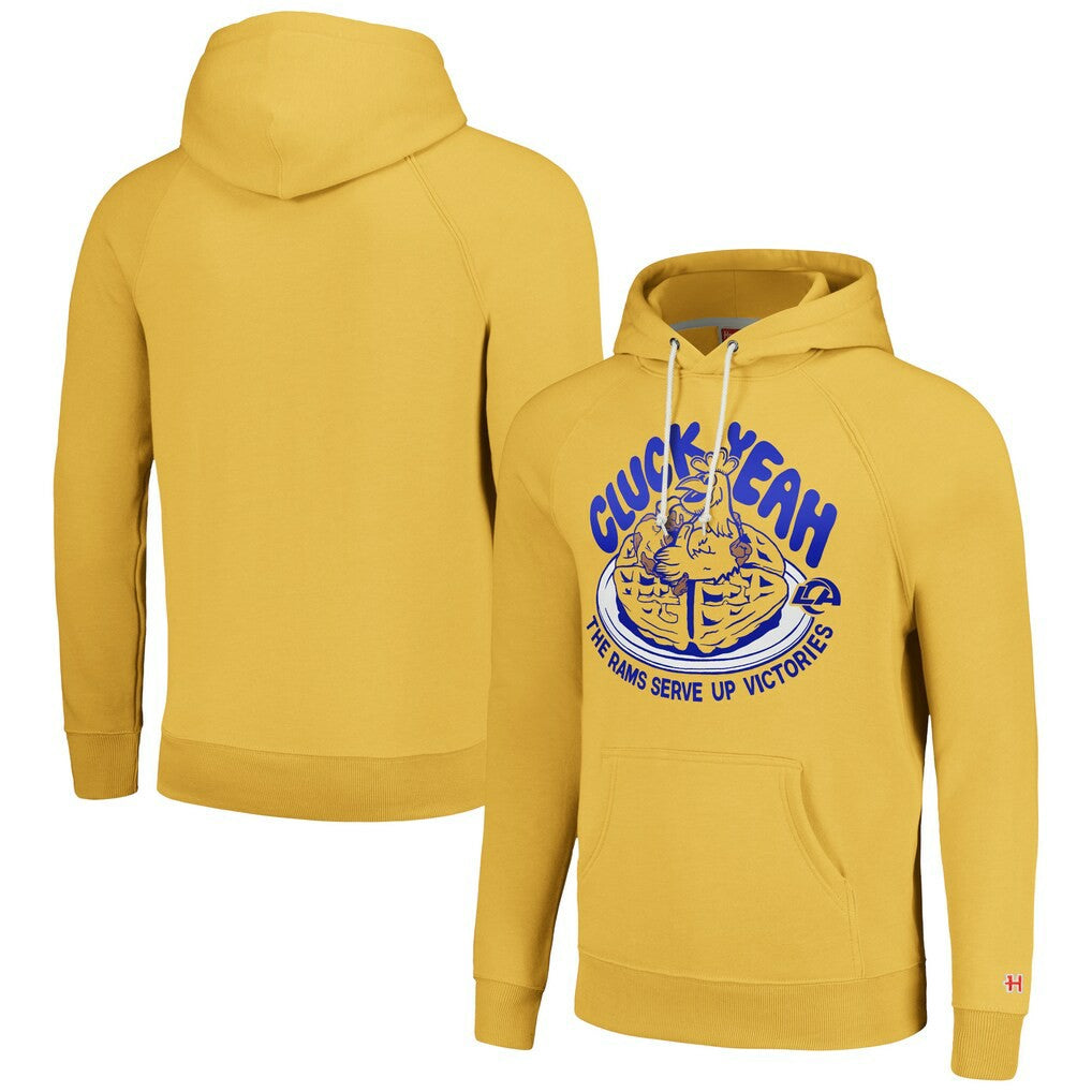 Los Angeles Rams Homage Unisex NFL x Guy Fieri’s Flavortown Tri-Blend Pullover Hoodie - Gold - NFL