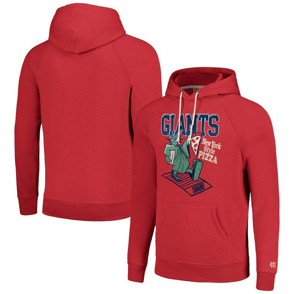 New York Giants Homage Unisex NFL x Guy Fieri’s Flavortown Tri-Blend Pullover Hoodie - Red - NFL
