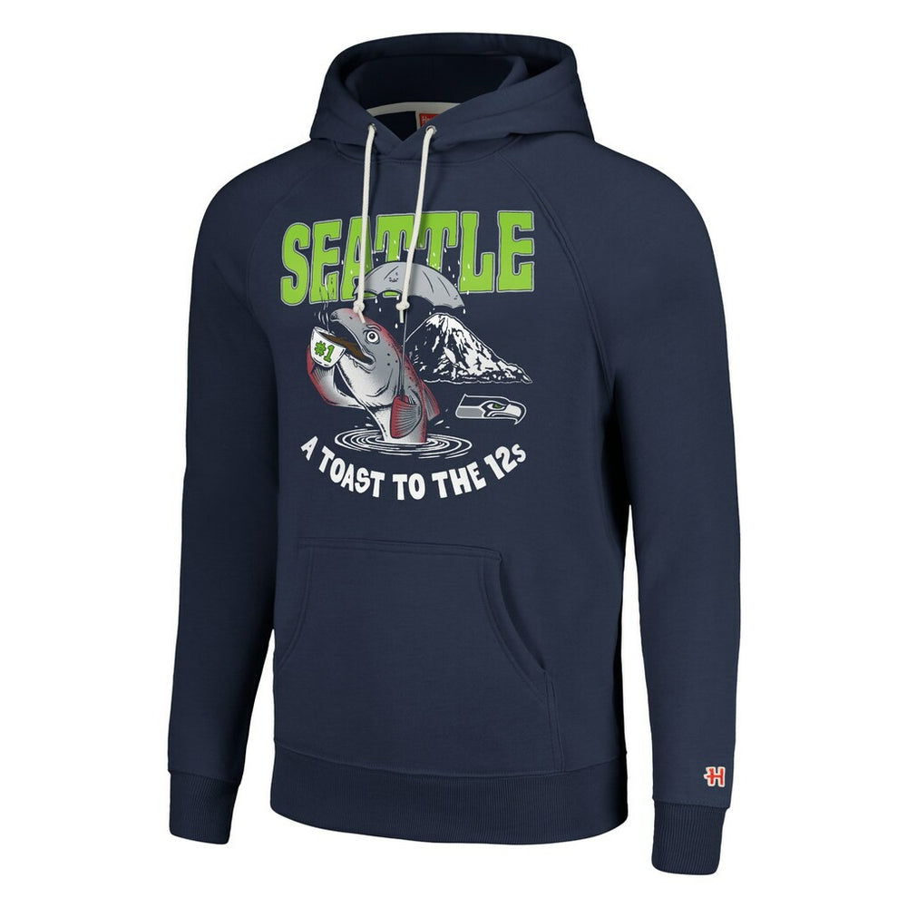 Seattle Seahawks Homage Unisex NFL x Guy Fieri’s Flavortown Tri-Blend Pullover Hoodie - Navy - NFL