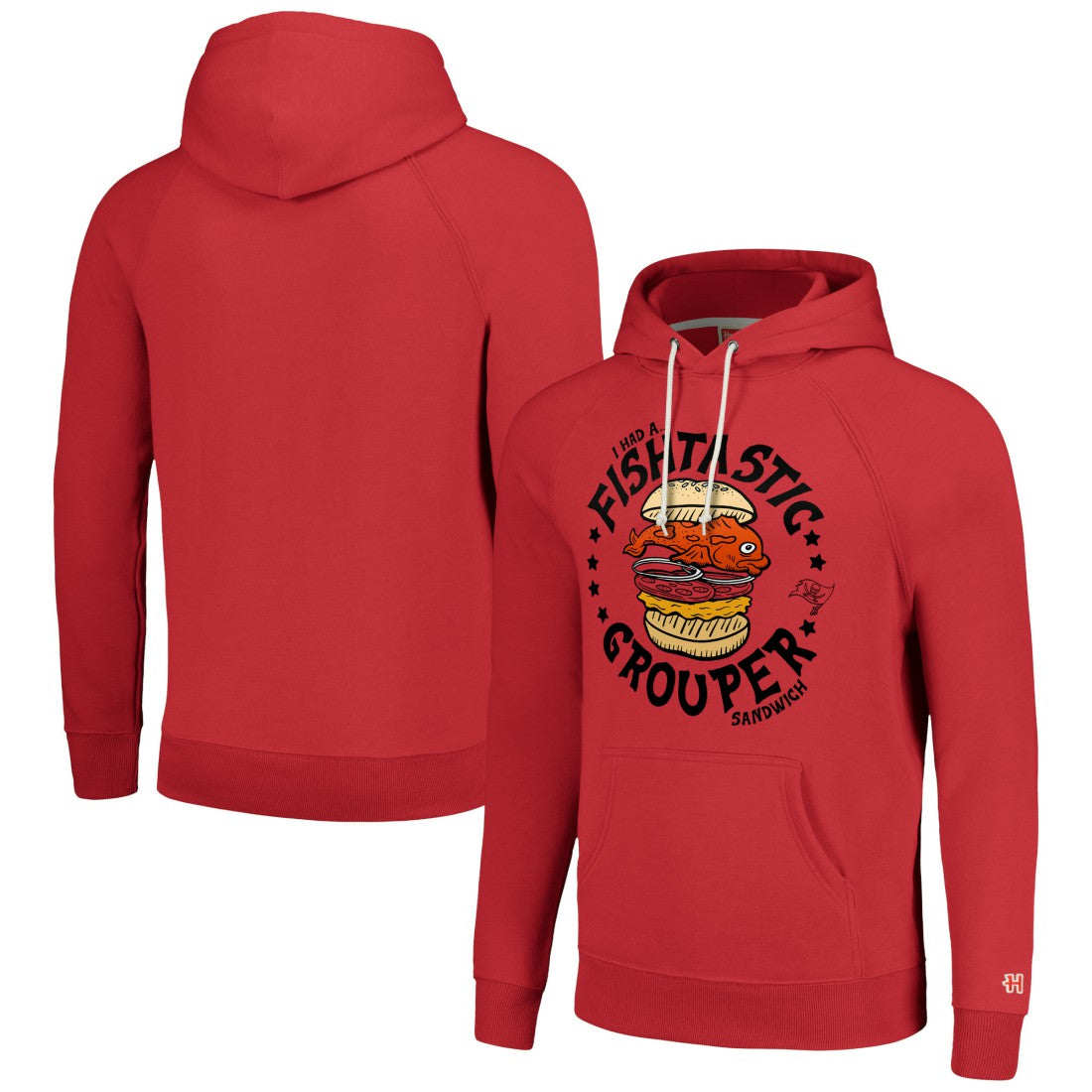 Tampa Bay Buccaneers Homage Unisex NFL x Guy Fieri’s Flavortown Tri-Blend Pullover Hoodie - Red - NFL
