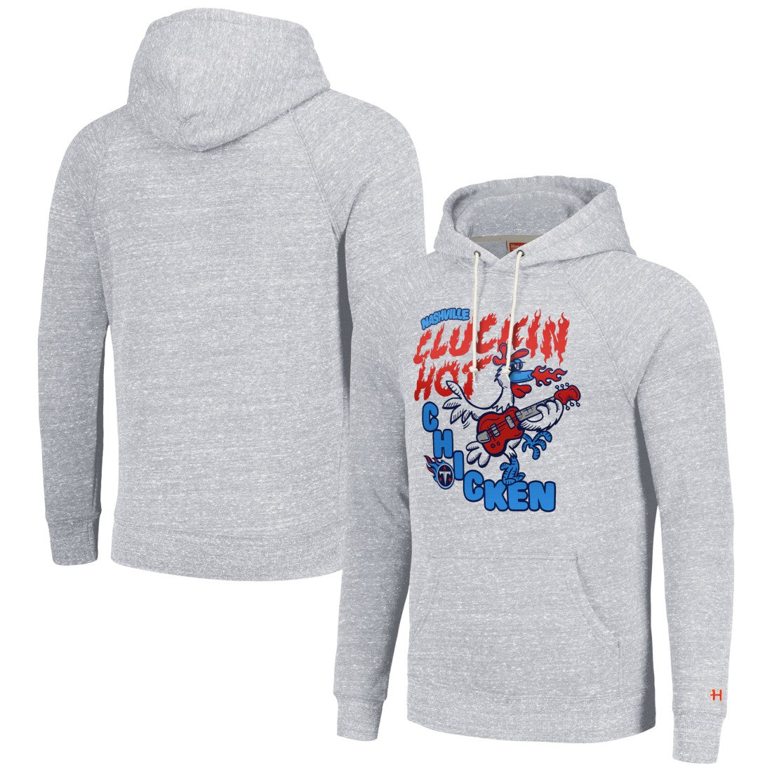 Tennessee Titans Homage Unisex NFL x Guy Fieri’s Flavortown Tri-Blend Pullover Hoodie - Ash - NFL