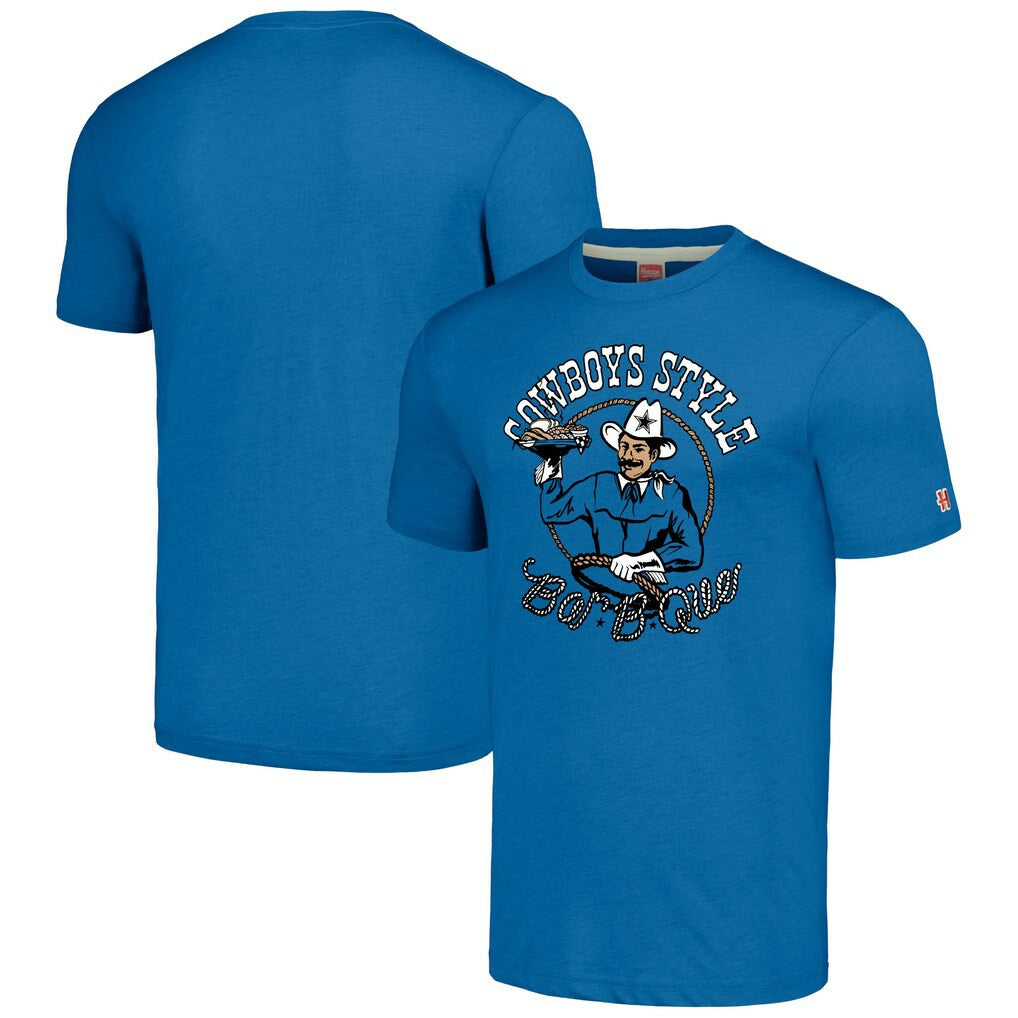 Dallas Cowboys Homage Unisex NFL x Guy Fieri’s Flavortown Tri-Blend T-Shirt - Royal - NFL
