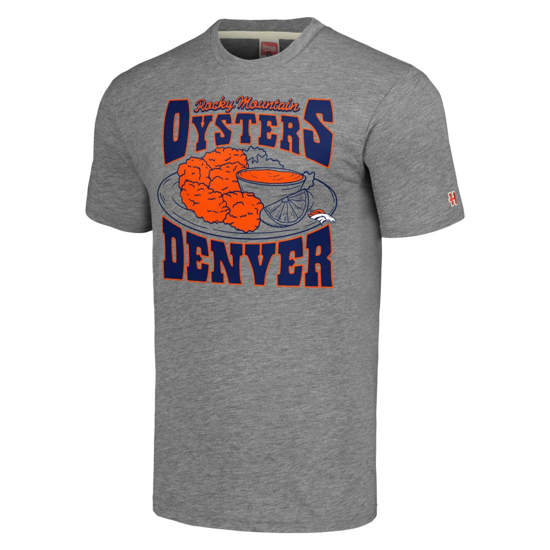 Denver Broncos Homage Unisex NFL x Guy Fieri’s Flavortown Tri-Blend T-Shirt - Gray - NFL