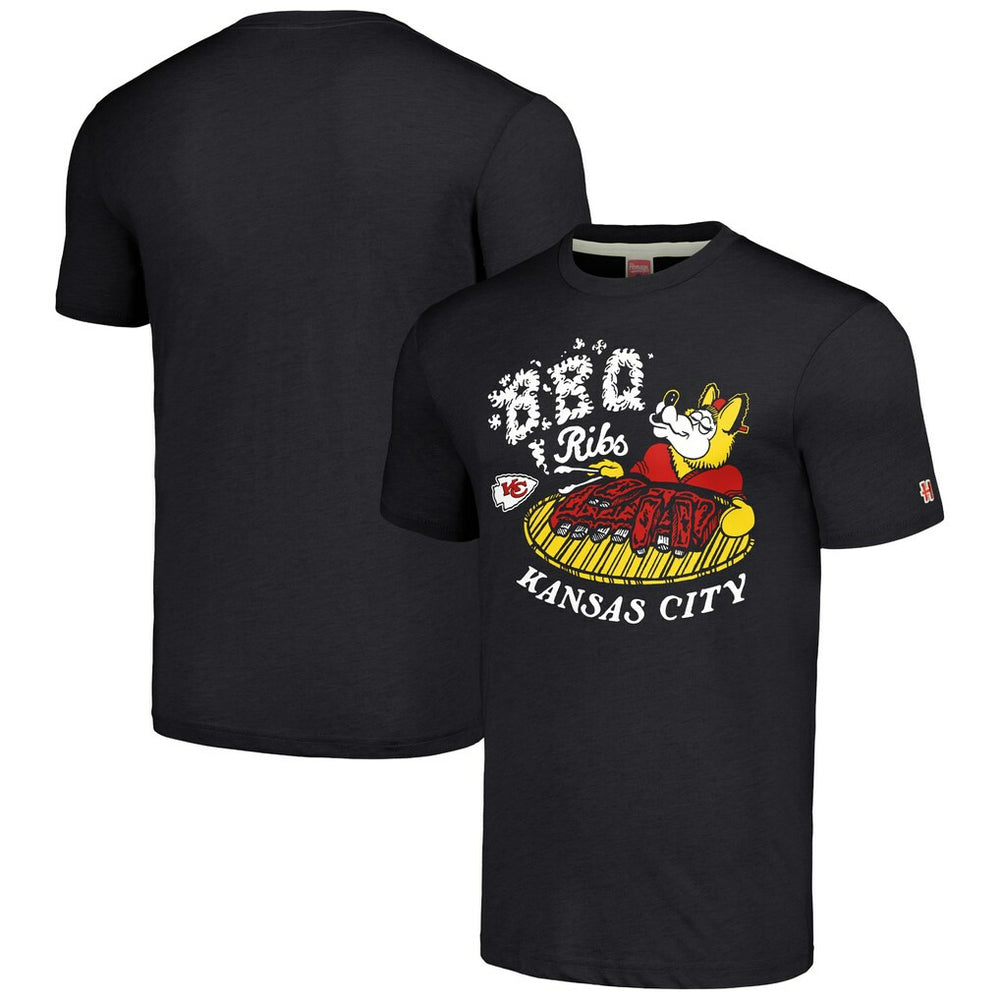 Kansas City Chiefs Homage Unisex NFL x Guy Fieri’s Flavortown Tri-Blend T-Shirt - Charcoal - NFL