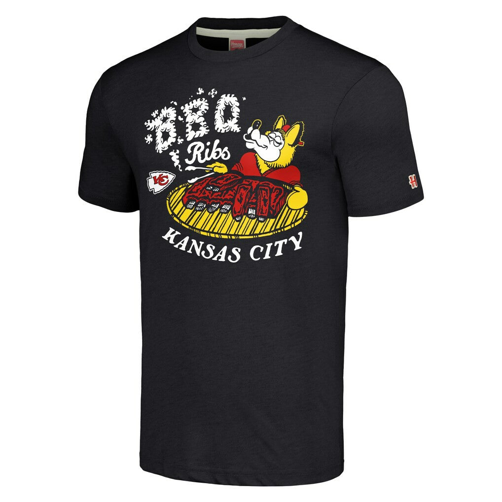 Kansas City Chiefs Homage Unisex NFL x Guy Fieri’s Flavortown Tri-Blend T-Shirt - Charcoal - NFL
