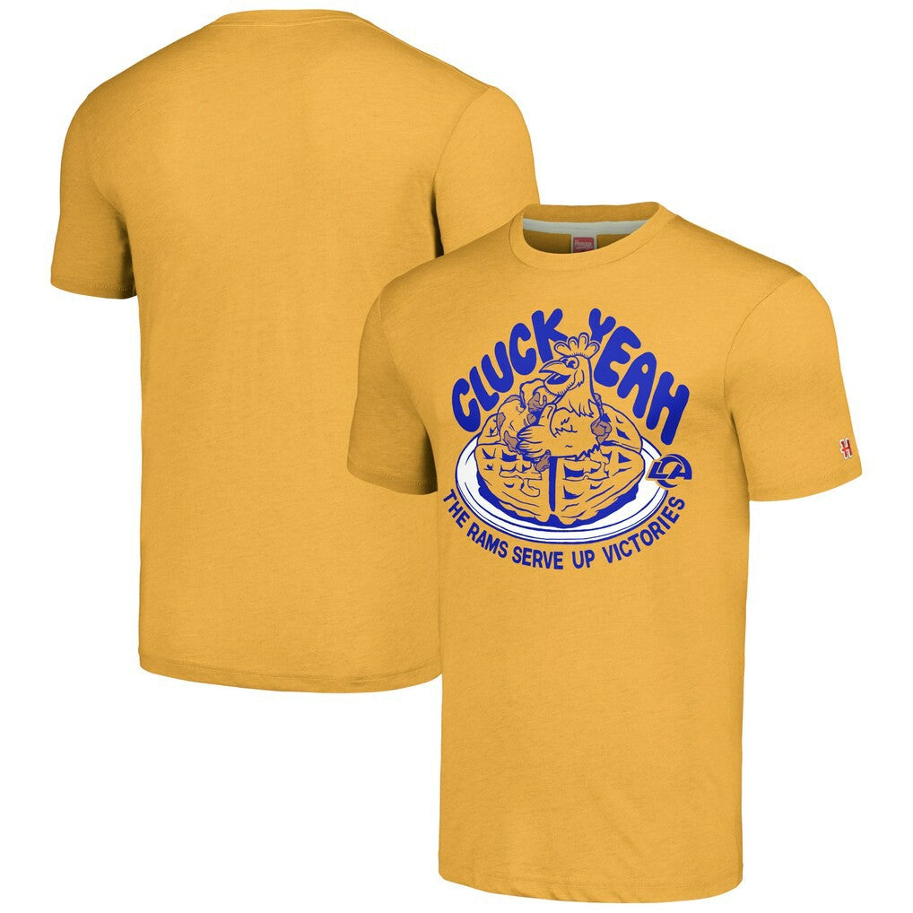 Los Angeles Rams Homage Unisex NFL x Guy Fieri’s Flavortown Tri-Blend T-Shirt - Gold - NFL