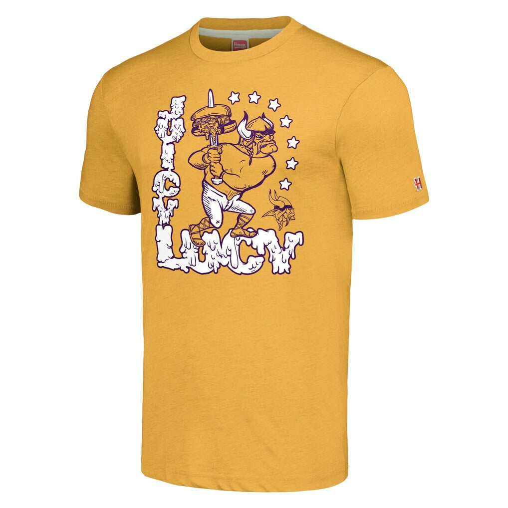 Minnesota Vikings Homage Unisex NFL x Guy Fieri’s Flavortown Tri-Blend T-Shirt - Gold - NFL