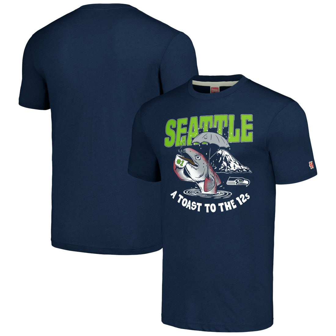 Seattle Seahawks Homage Unisex NFL x Guy Fieri’s Flavortown Tri-Blend T-Shirt - Navy - NFL