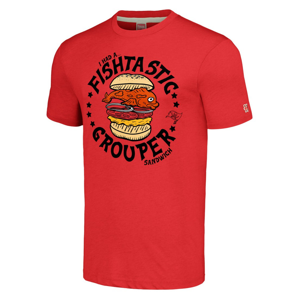 Tampa Bay Buccaneers Homage Unisex NFL x Guy Fieri’s Flavortown Tri-Blend T-Shirt - Red - NFL