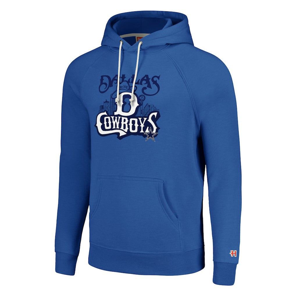 Dallas Cowboys Homage Unisex Hyperlocal Raglan Pullover Hoodie - Royal - NFL
