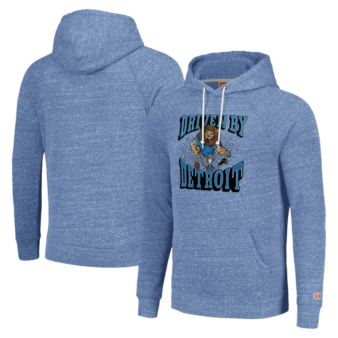 Detroit Lions Homage Unisex Hyperlocal Raglan Pullover Hoodie - Blue - NFL