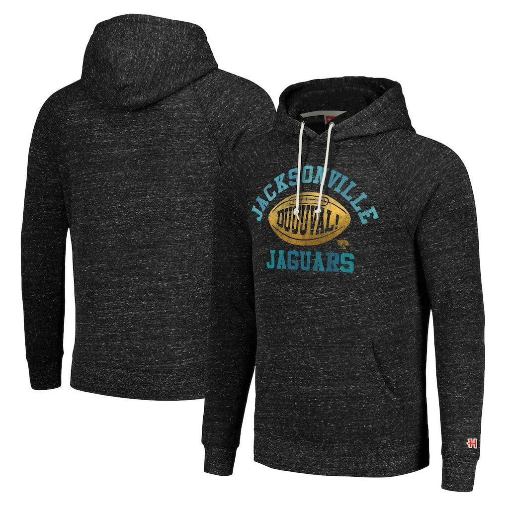 Jacksonville Jaguars Homage Unisex Hyperlocal Raglan Pullover Hoodie - Heather Charcoal - NFL