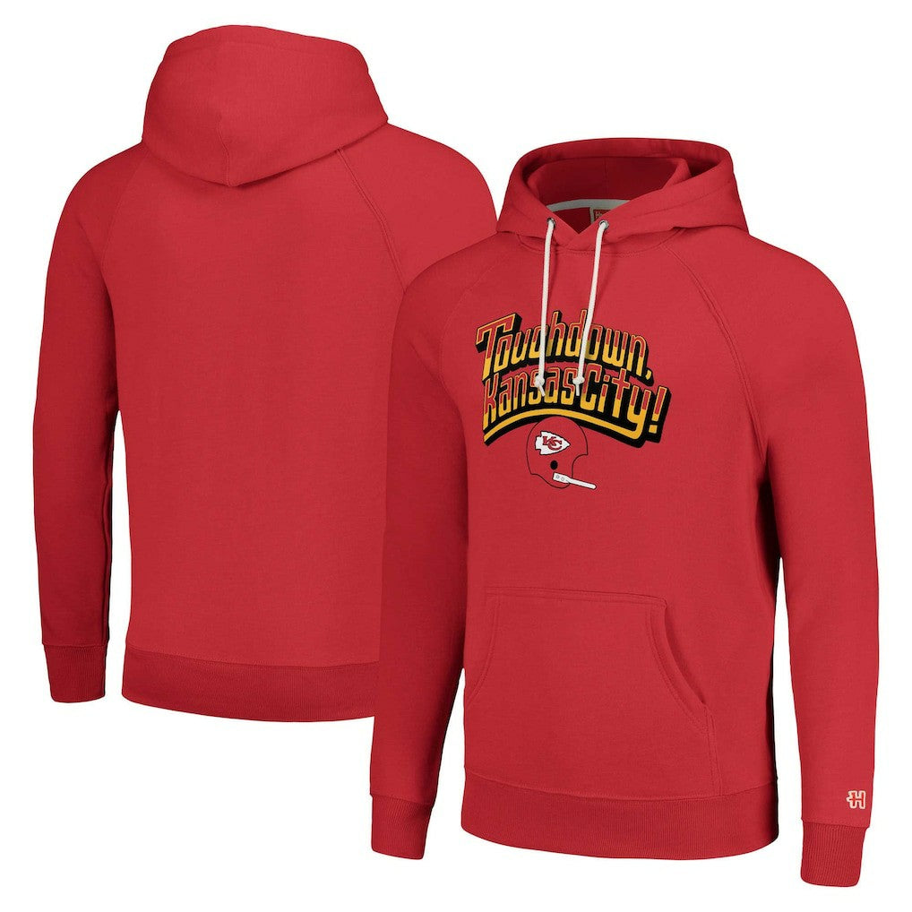 Kansas City Chiefs Homage Unisex Hyperlocal Raglan Pullover Hoodie - Red - NFL
