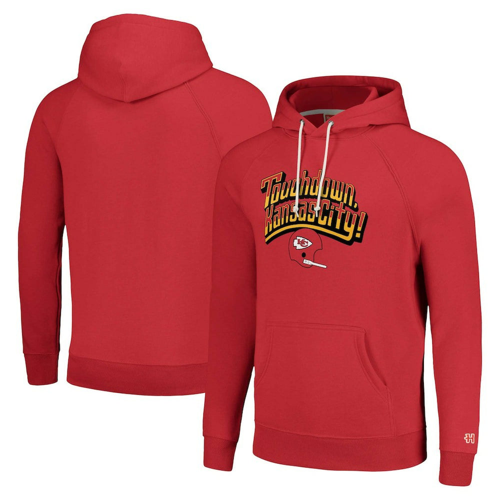 Kansas City Chiefs Homage Unisex Hyperlocal Raglan Pullover Hoodie - Red - NFL