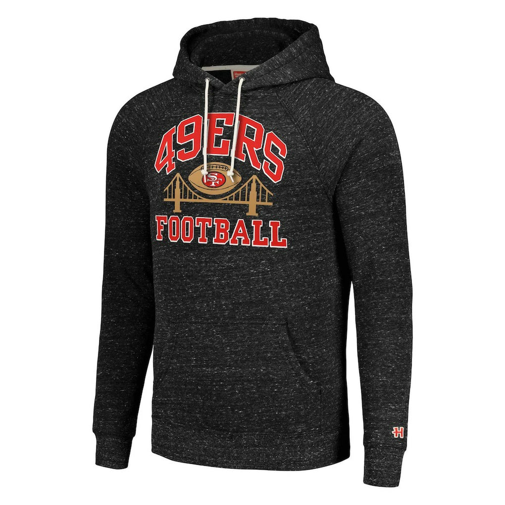San Francisco 49ers Homage Unisex Hyperlocal Raglan Pullover Hoodie - Charcoal - NFL