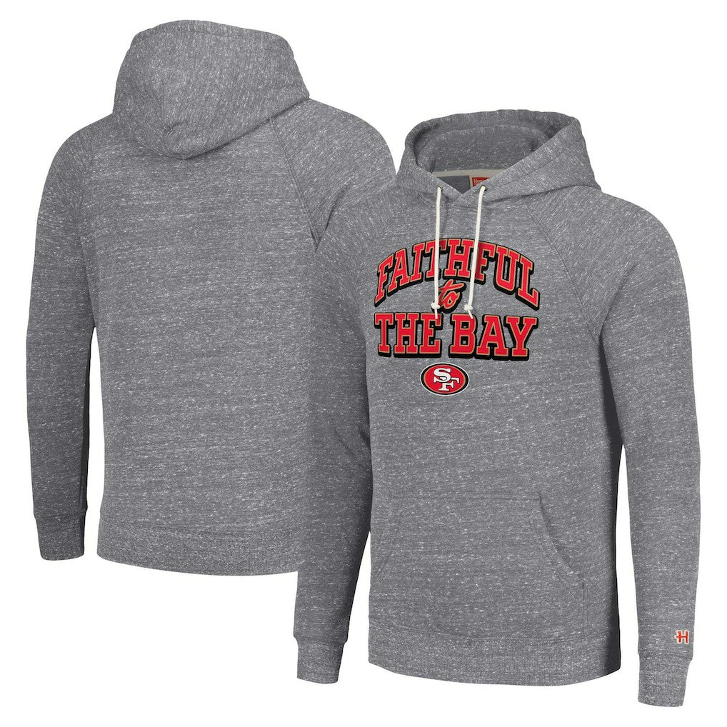 San Francisco 49ers Homage Unisex Hyperlocal Raglan Pullover Hoodie - Gray - NFL