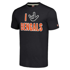 Cincinnati Bengals Homage Unisex The NFL ASL Collection by Love Sign Tri-Blend T-Shirt - Charcoal - NFL