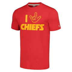 Kansas City Chiefs Homage Unisex The NFL ASL Collection by Love Sign Tri-Blend T-Shirt - Red - NFL