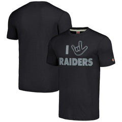 Las Vegas Raiders Homage Unisex The NFL ASL Collection by Love Sign Tri-Blend T-Shirt - Charcoal - NFL