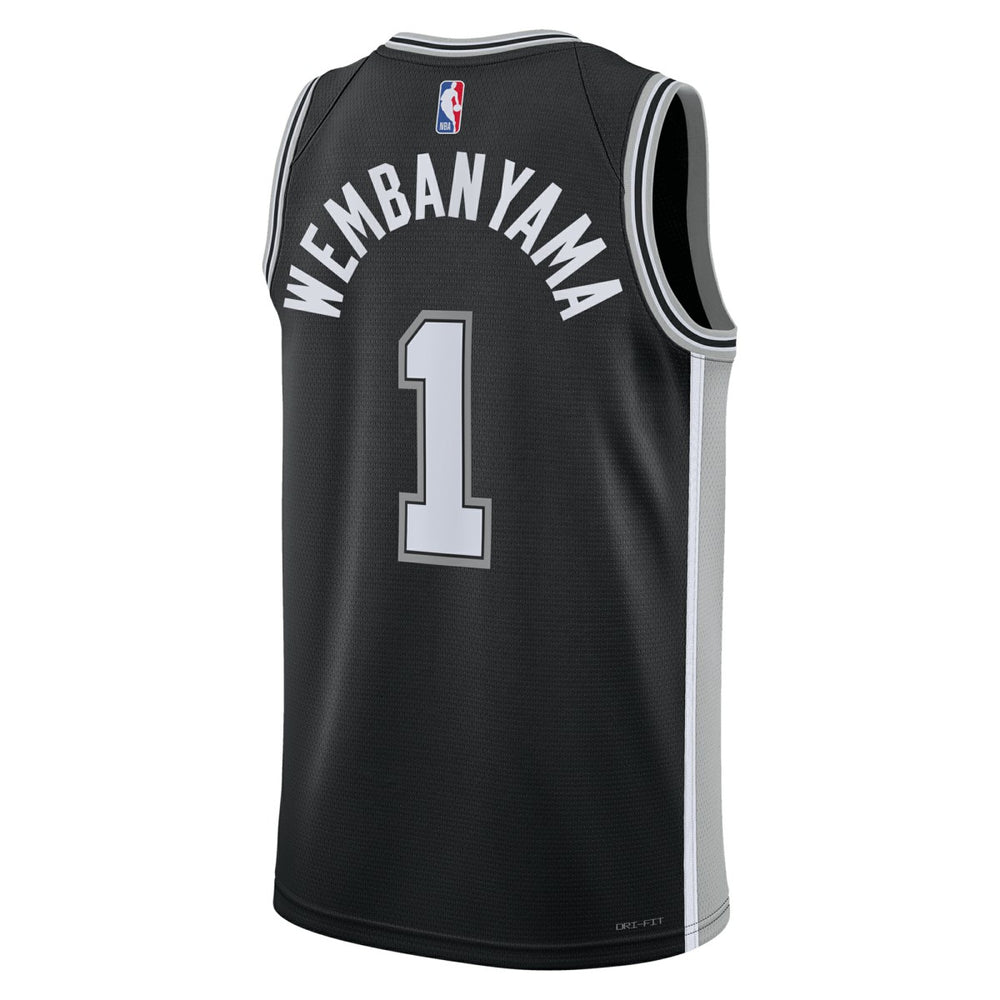 Nike Victor Wembanyama San Antonio Spurs Unisex 2023 NBA Draft First Round Pick Swingman Jersey Icon Edition Black
