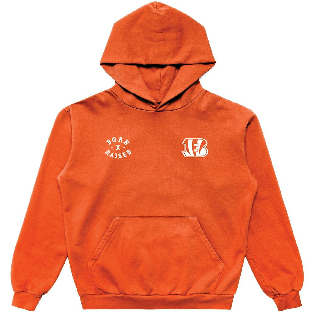 Cincinnati Bengals Born x Raised Unisex Pullover Hoodie - Orange - NFL