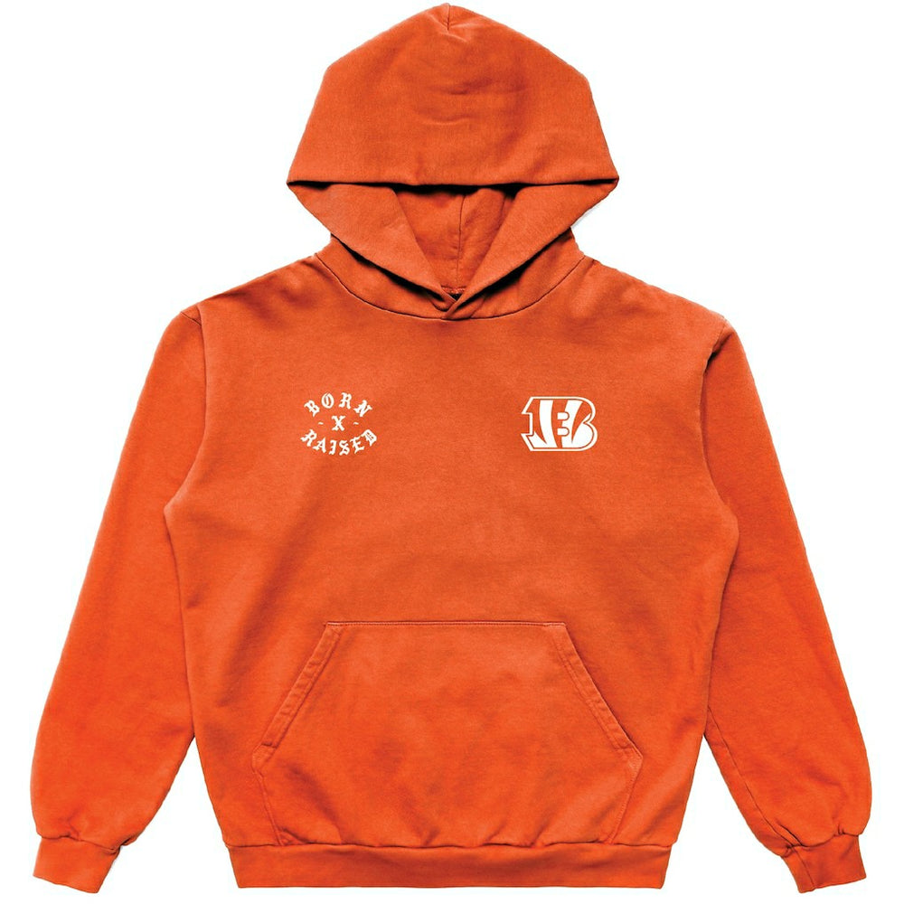 Cincinnati Bengals Born x Raised Unisex Pullover Hoodie - Orange - NFL