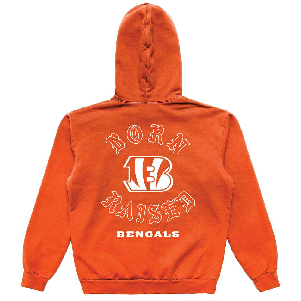 Cincinnati Bengals Born x Raised Unisex Pullover Hoodie - Orange - NFL