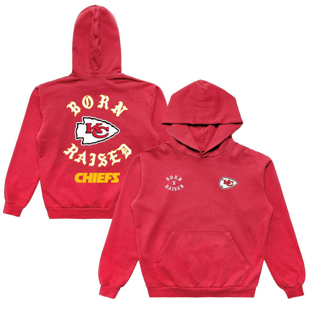 Kansas City Chiefs Born x Raised Unisex Pullover Hoodie - Red - NFL