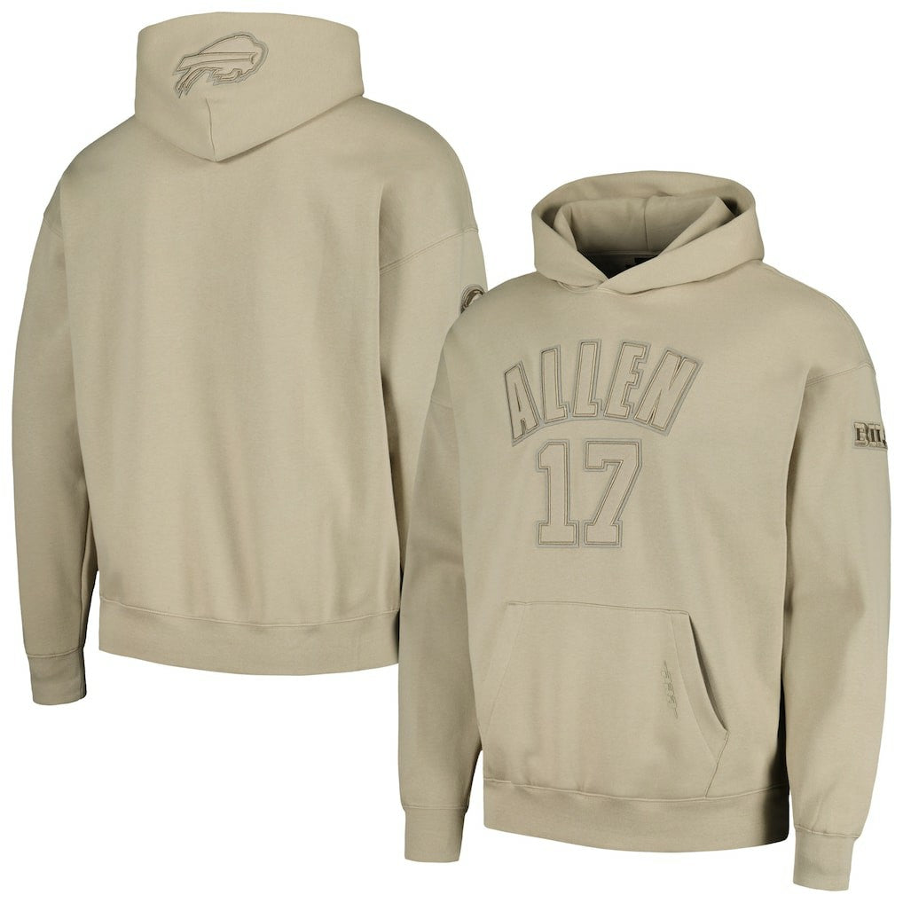 Josh Allen Buffalo Bills Pro Standard Player Name & Number Pullover Hoodie - Tan - NFL