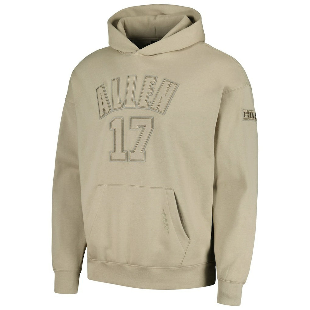Josh Allen Buffalo Bills Pro Standard Player Name & Number Pullover Hoodie - Tan - NFL